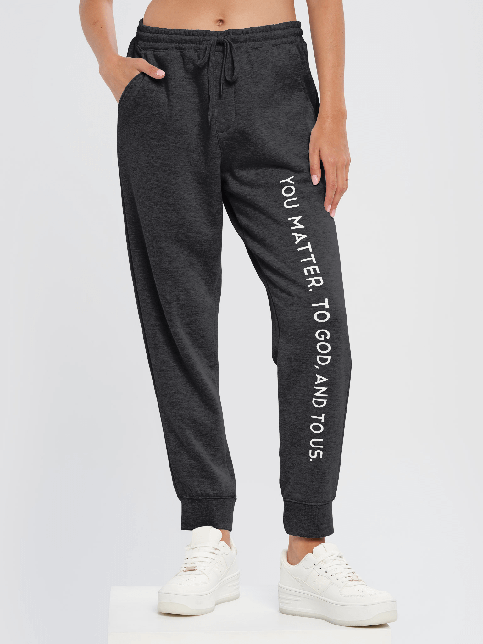 AUMC Mission Tag Joggers- White Text product image (6)