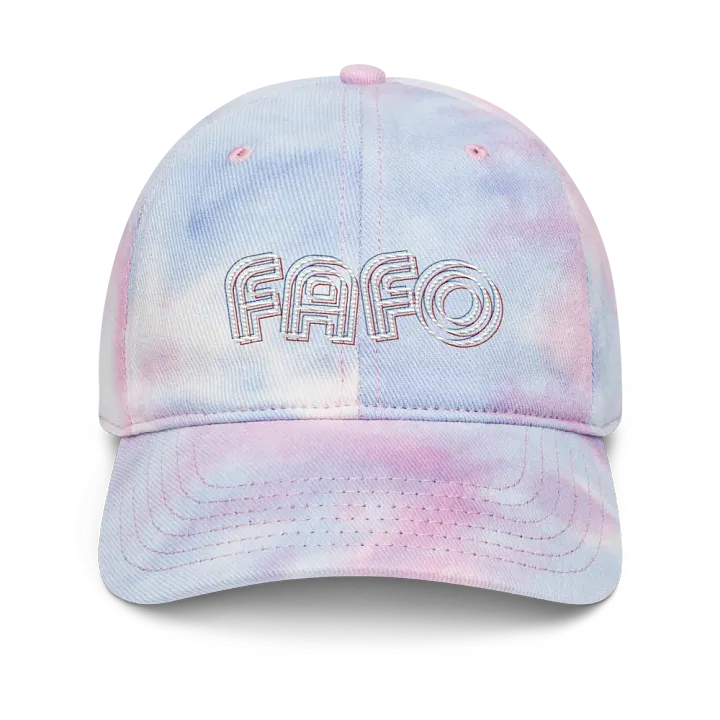 FAFO tie-dye dad hat product image (1)
