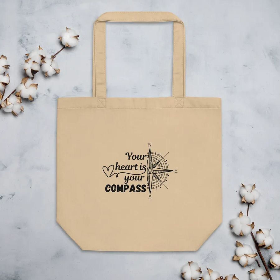 'Your Heart is Your Compass' Eco Tote product image (3)