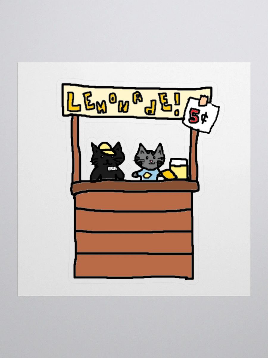 Maxwell and Boo's Lemonade Stand // Kiss Cut Sticker product image (1)