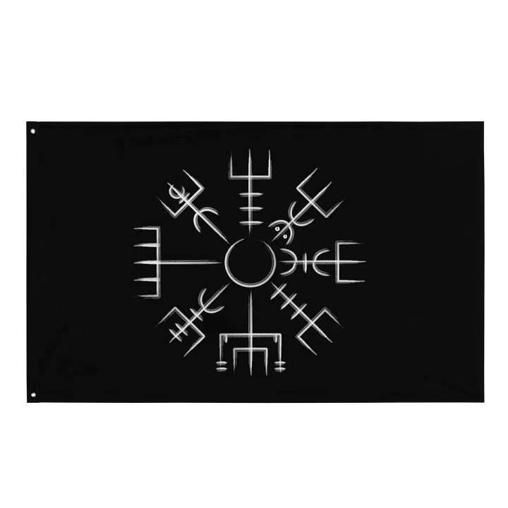 Vegvisir Flag in Black product image (1)