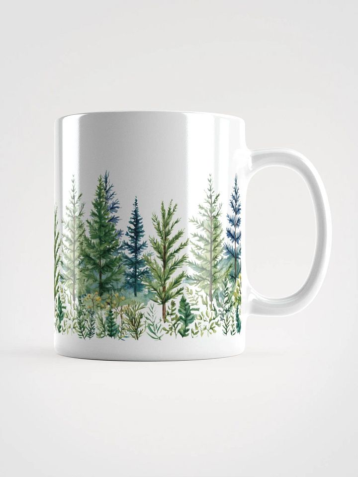 Enchanted Green Forest White Glossy Mug product image (1)