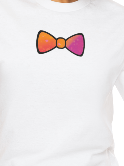 Orange/Purple Mix Watercolor Bow Tie Shirt product image (5)