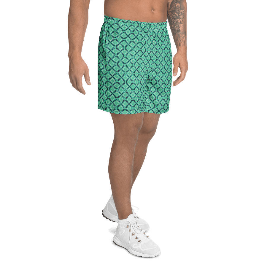 Geometric Illusion All Over Print Unisex Athletic Long Shorts product image (7)