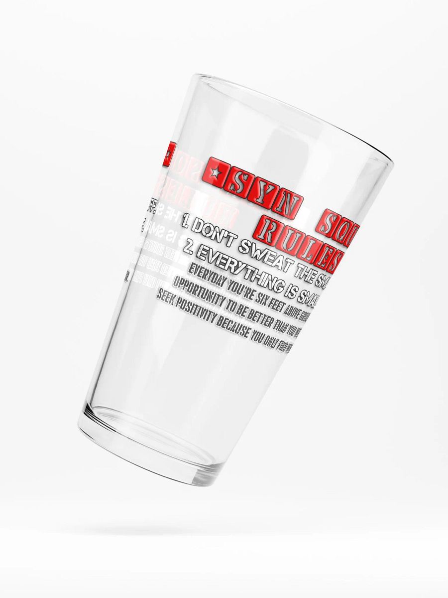 Synisisms Collection - 2 Rules Pint Glass product image (5)