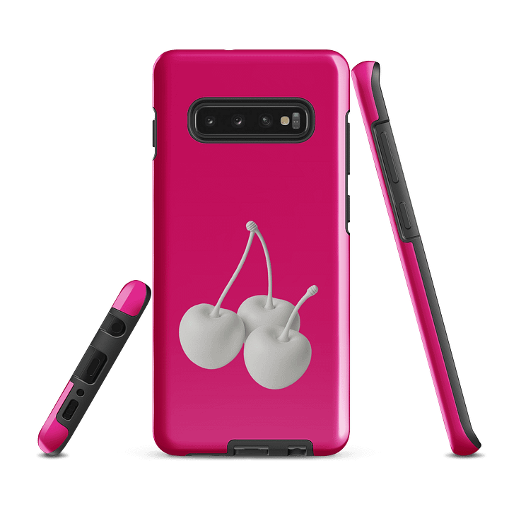 Magenta White Cherry Cherry Cherries Glossy Cherries Samsung® Tough Case product image (2)