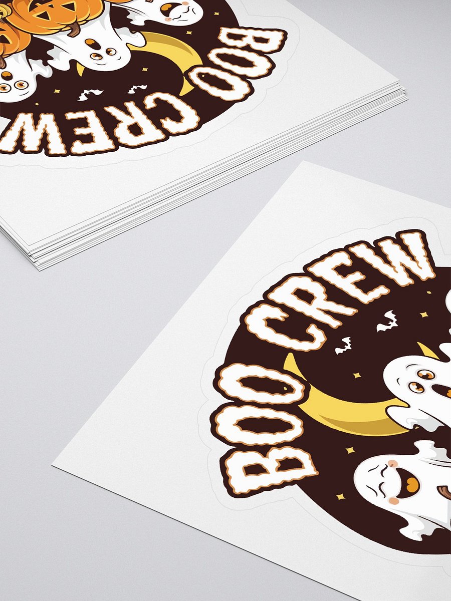 Boo Crew Halloween Ghost & Pumpkin Sticker – Cute Spooky Season Vinyl Decal product image (4)
