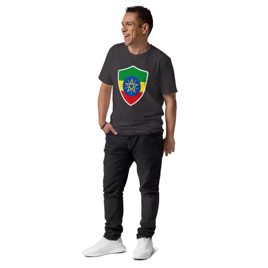 Ethiopian Pride Emblem Organic Tee product image (144)