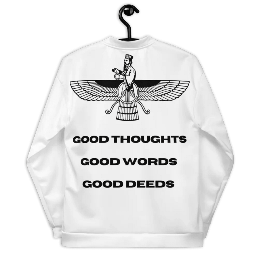 Faravahar Persian Design Jacket Good Thoughts Good Words Good Deeds product image (4)