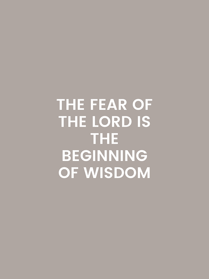 Beginning Of Wisdom. product image (1)