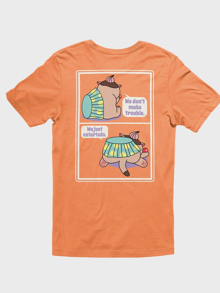 Sweet Trouble (Cupcake Cat - Left Chest and Back Prints) - Unisex Adult Super Soft Lightweight T-shirt product image (1)