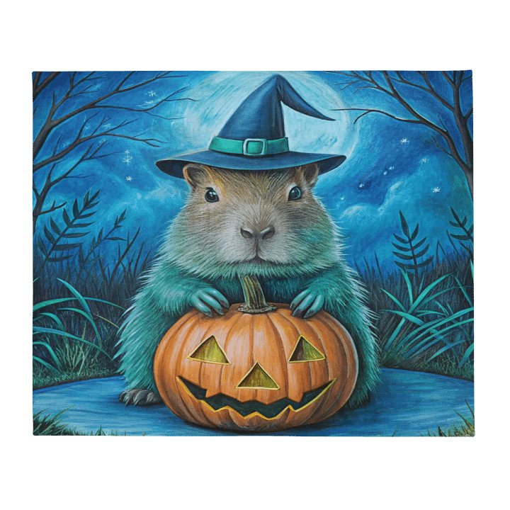Cute Capybara Halloween Blanket product image (2)