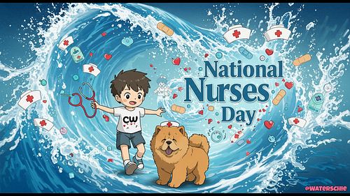 Let's make some Waves 🌊 today - 

It’s Nurses Day! 👩‍⚕️
AI cared with this wave of healing vibes. 
What's your fave nurse mem...