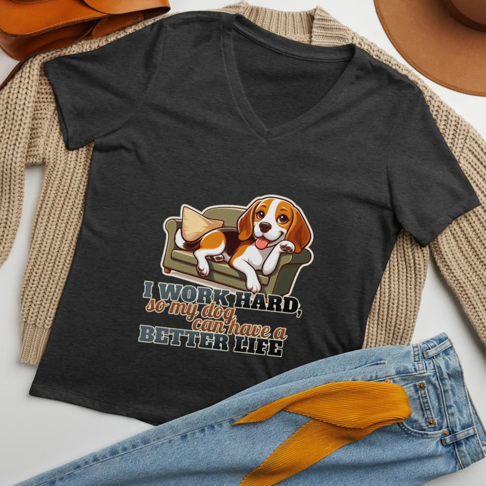 Work Hard - Beagle Sofa - V-neck product image (34)