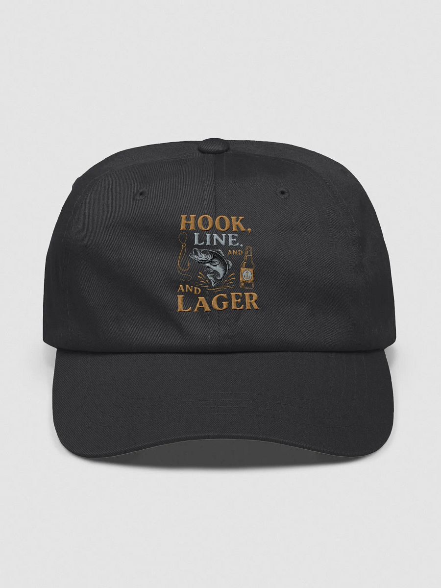 Hook, Line, & Lager Dad Hat – Funny Fishing Cap product image (1)