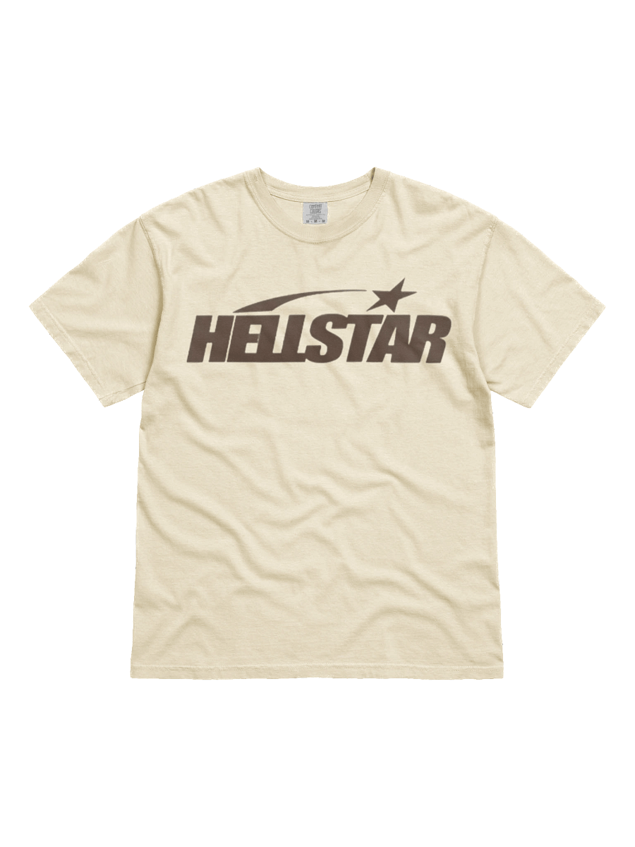 Hellstar Classic T-shirt (Regular Print) White/Brown product image (1)