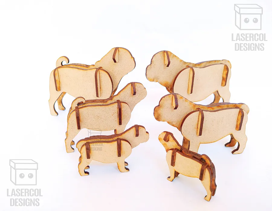 Dogs 3d Puzzle Bundle (3 Sizes) - Laser Cut Files product image (8)
