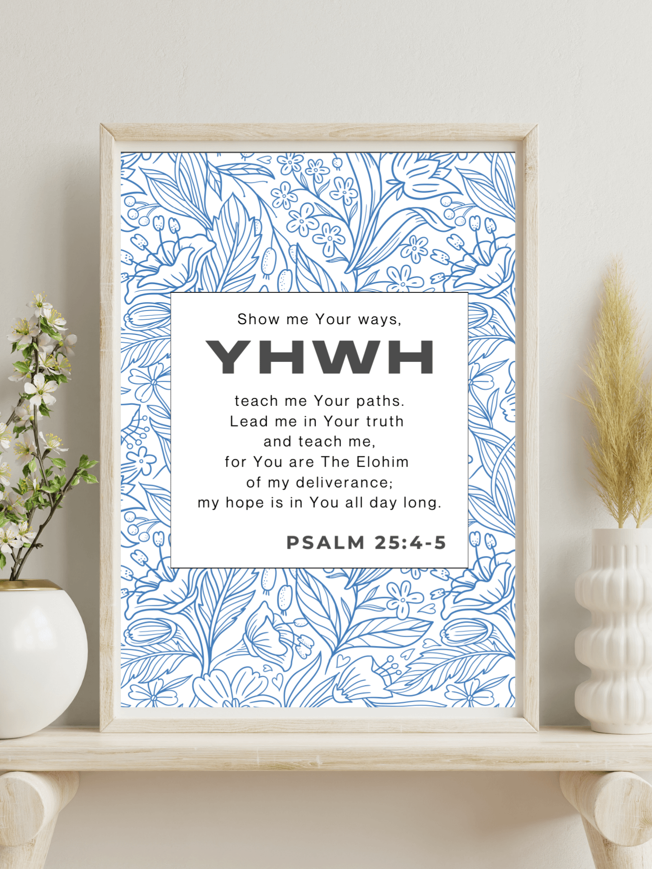 Psalm 25:4–5 – “Show Me Your Ways” Printable Poster (Digital Download) product image (1)