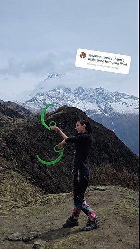 Prop request complete @onepieceofcookies ✅️ Flowing in the mountains hits different and yes I was scared to drop my half geng...