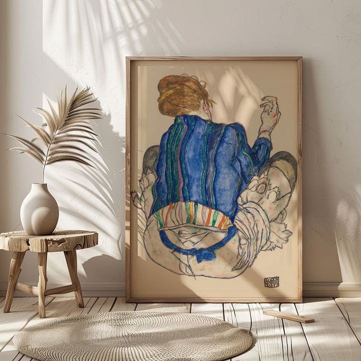 Seated Woman, Back View (1917) by Egon Schiele product image (14)