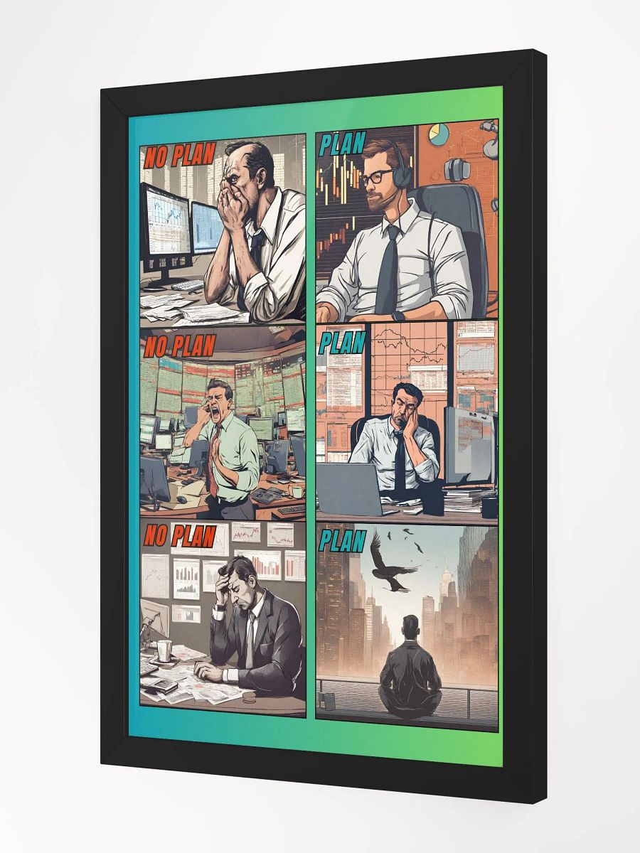 Plan vs No Plan Custom Framed Art product image (3)