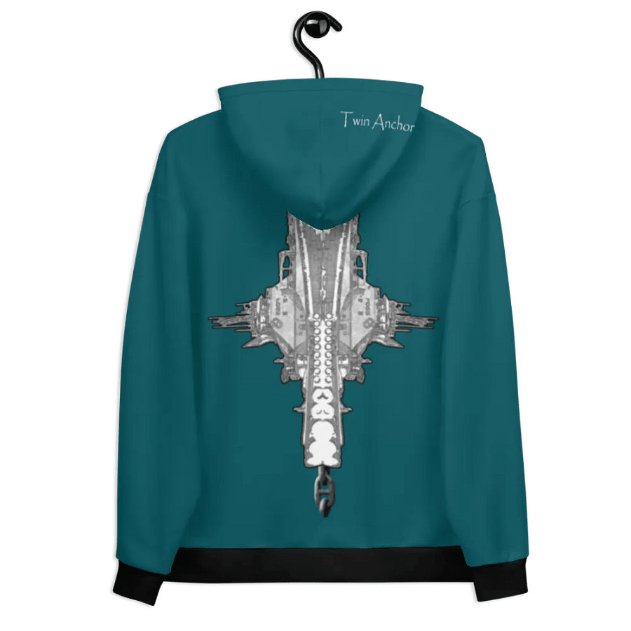 Teal Foss double tug Sketch Hoodie product image (9)