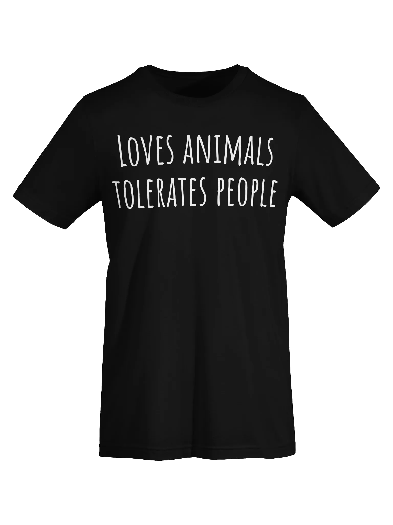 Loves animals tolerate people Unisex T-Shirt product image (7)