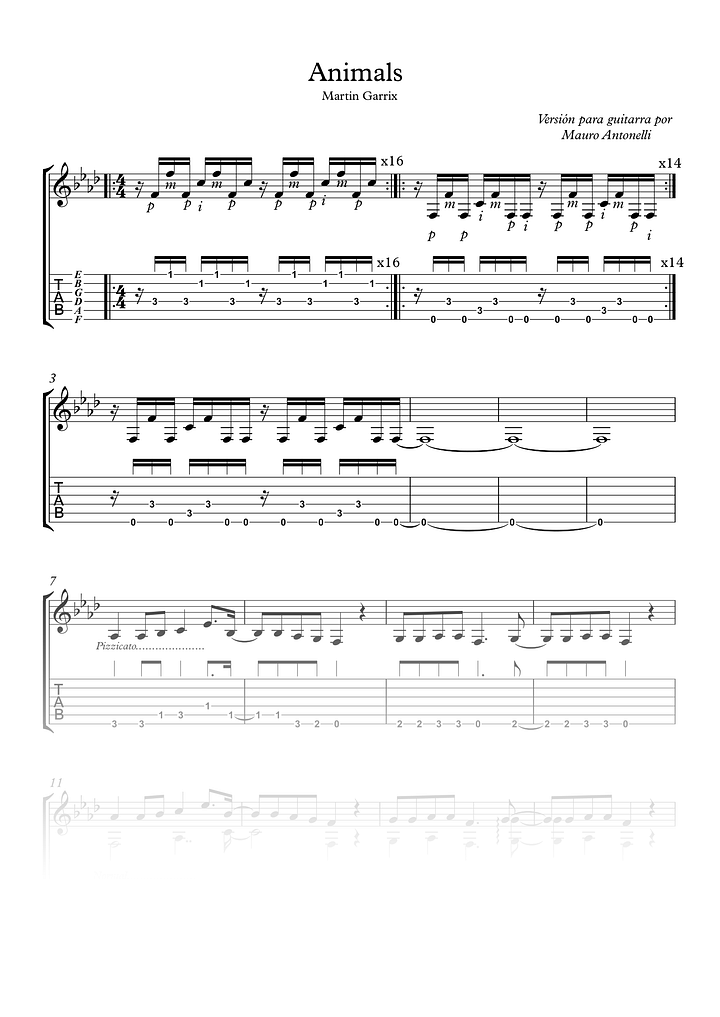 Animals - Partitura + Tabs product image (1)