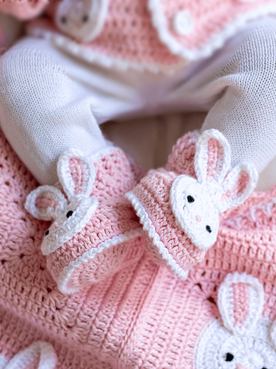 Crochet Pattern: Bunny Baby Booties product image (5)