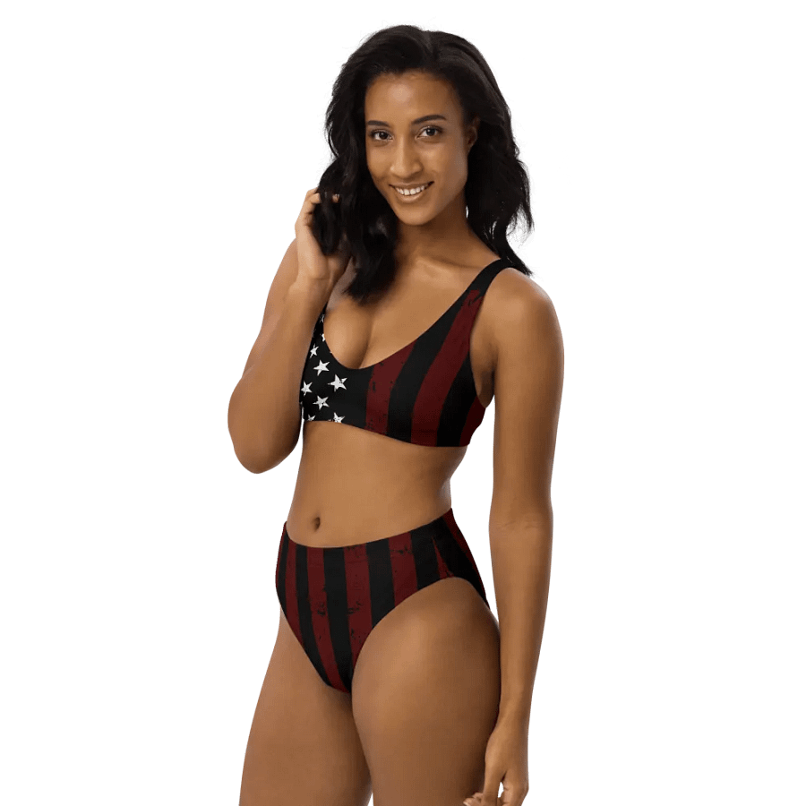 Distressed Black & Red Americana Bikini Set product image (10)