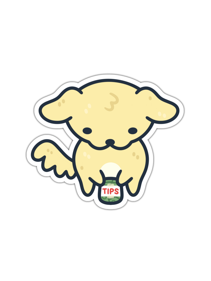Tip Jar Dog Sticker product image (1)