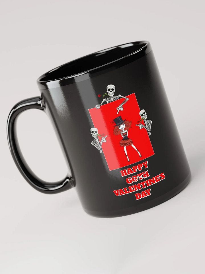 Happy Goth Valentine's Day Black Mug product image (2)