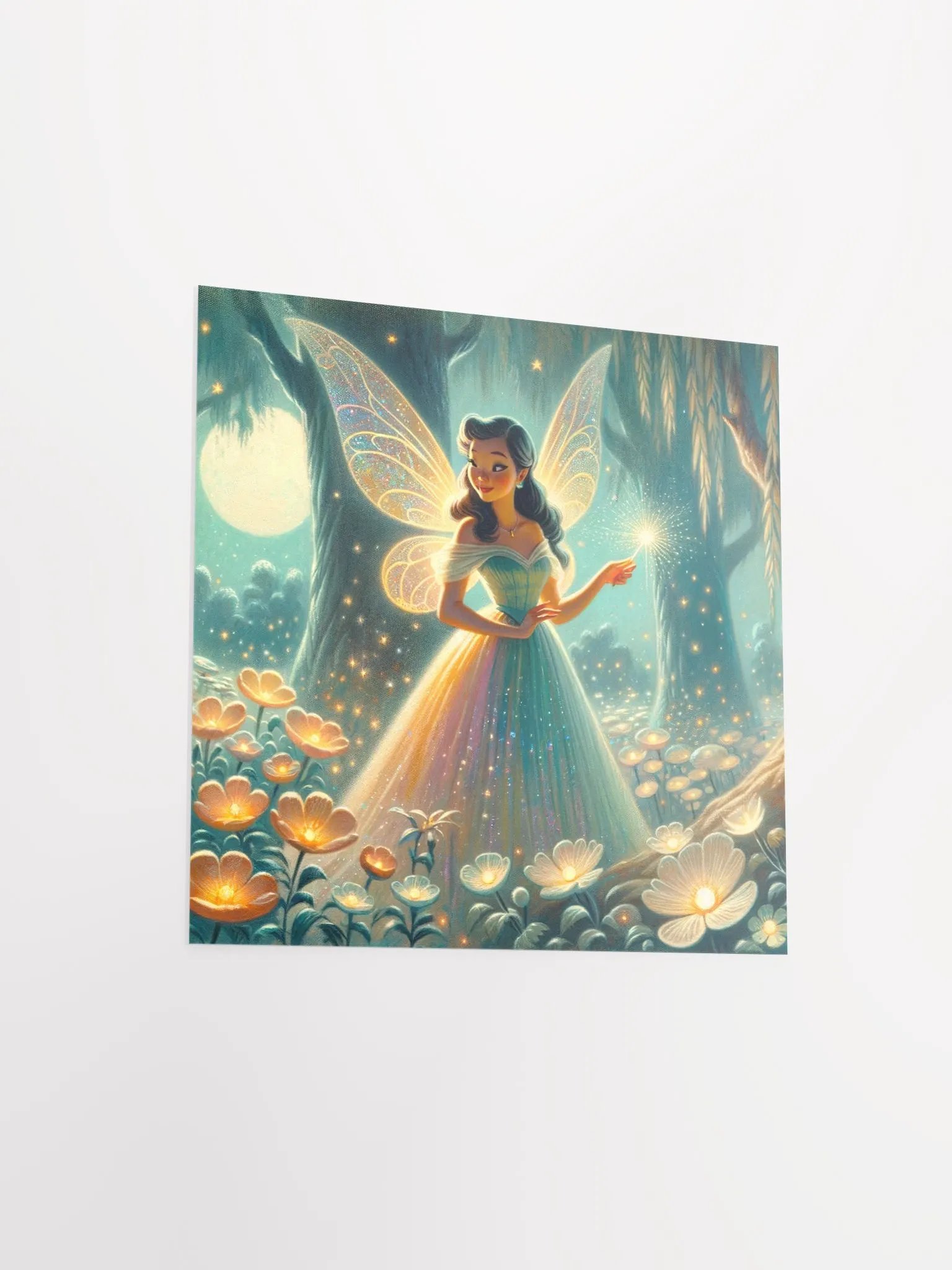Enchanted Teal Forest Fairy Premium Matte Poster product image (11)