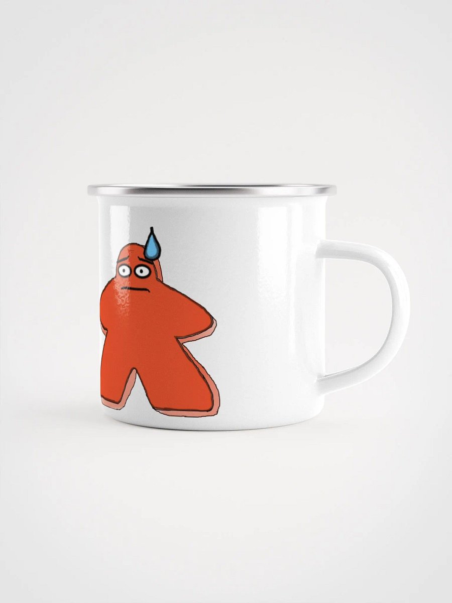 Worried Meeple Enamel Mug product image (1)