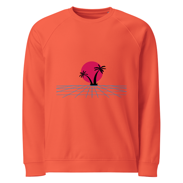 Retro Synthwave Palm Trees Organic Sweatshirt product image (1)