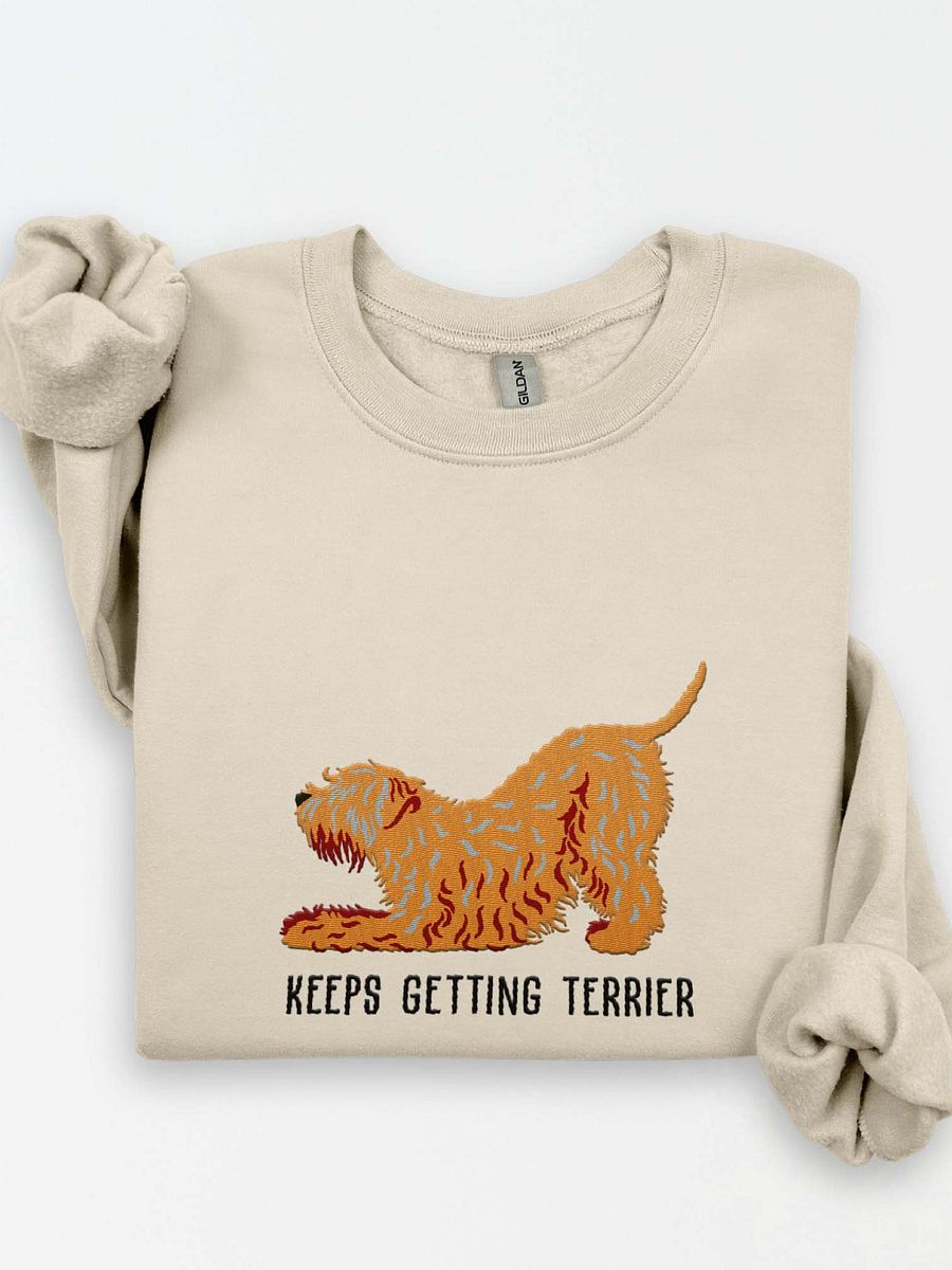 Keeps Getting Terrier Sweatshirt (Embroidered) of a Wheaten Terrier product image (1)
