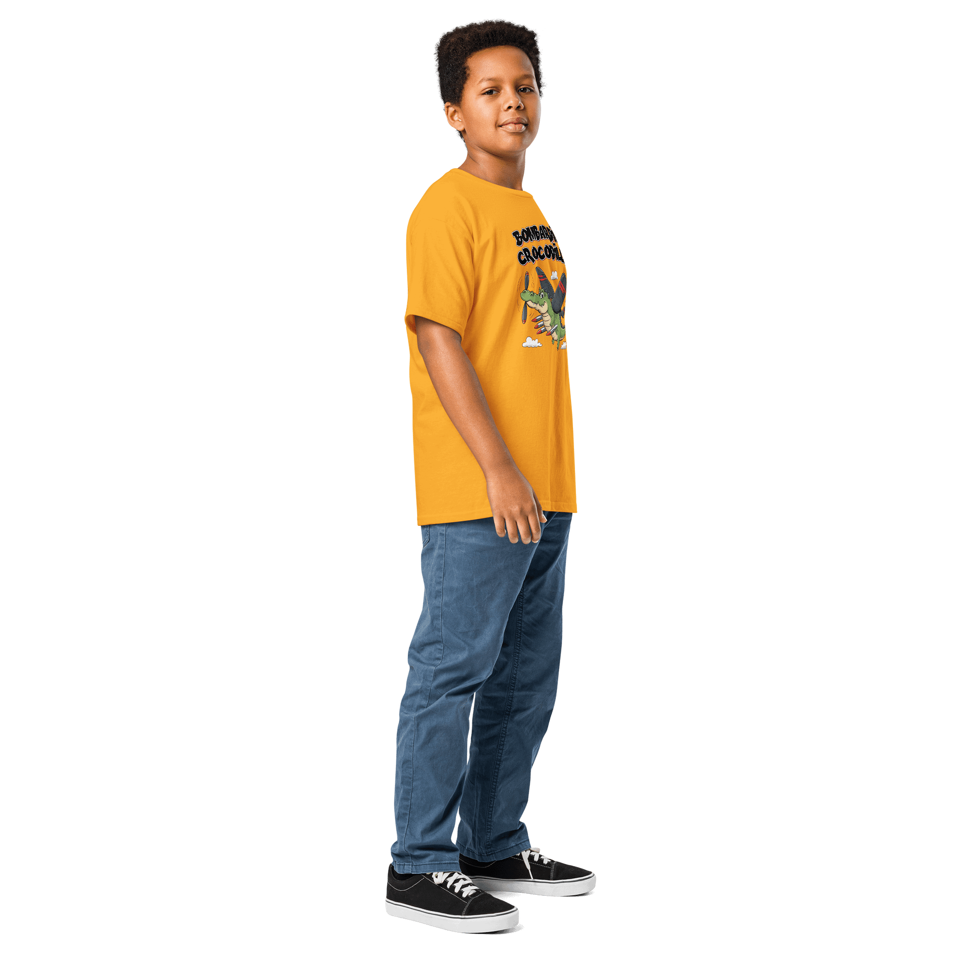 Bombardino Crocodilo – Cartoon Brainrot Youth Tee product image (5)