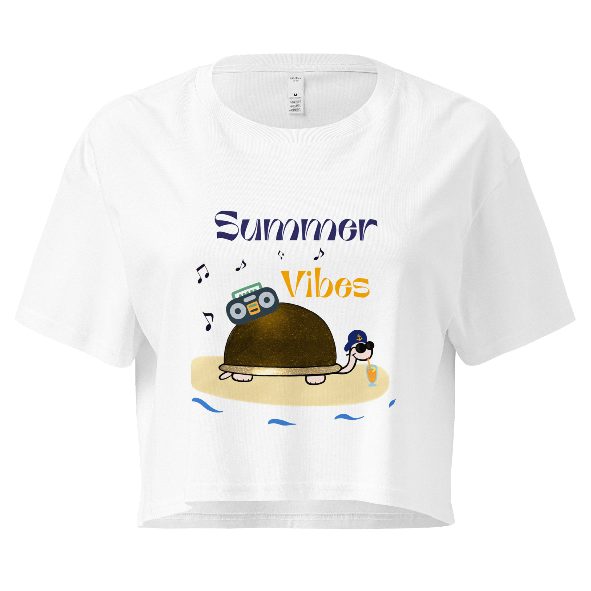 Tropical Turtle Summer Vibes Crop Top product image (37)