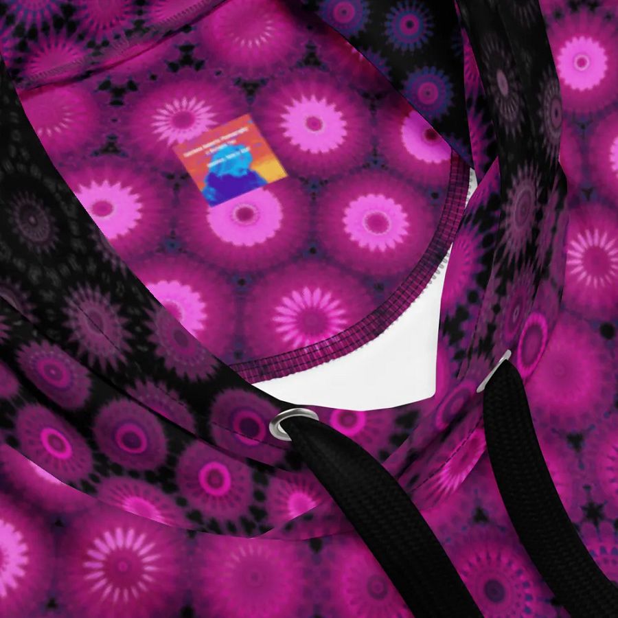 Abstract Raspberry and Black Unisex All Over Print Hoodie product image (6)