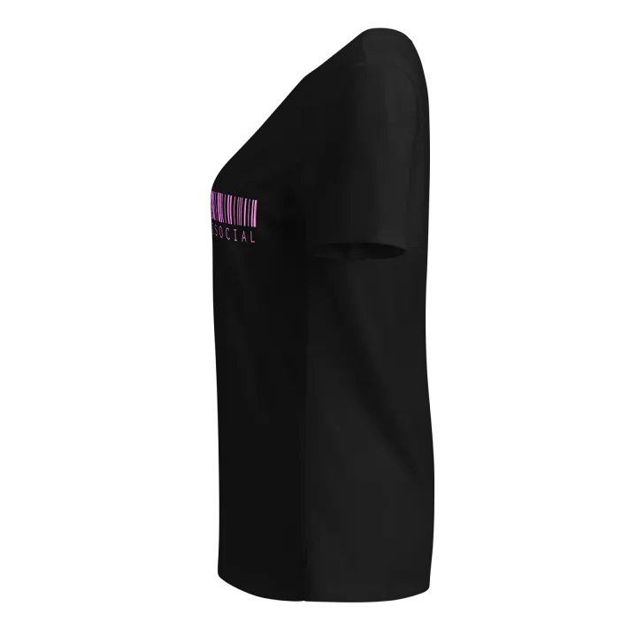 Pretty AntiSocial Ladie's Barcode Logo V-Neck Shirt product image (2)