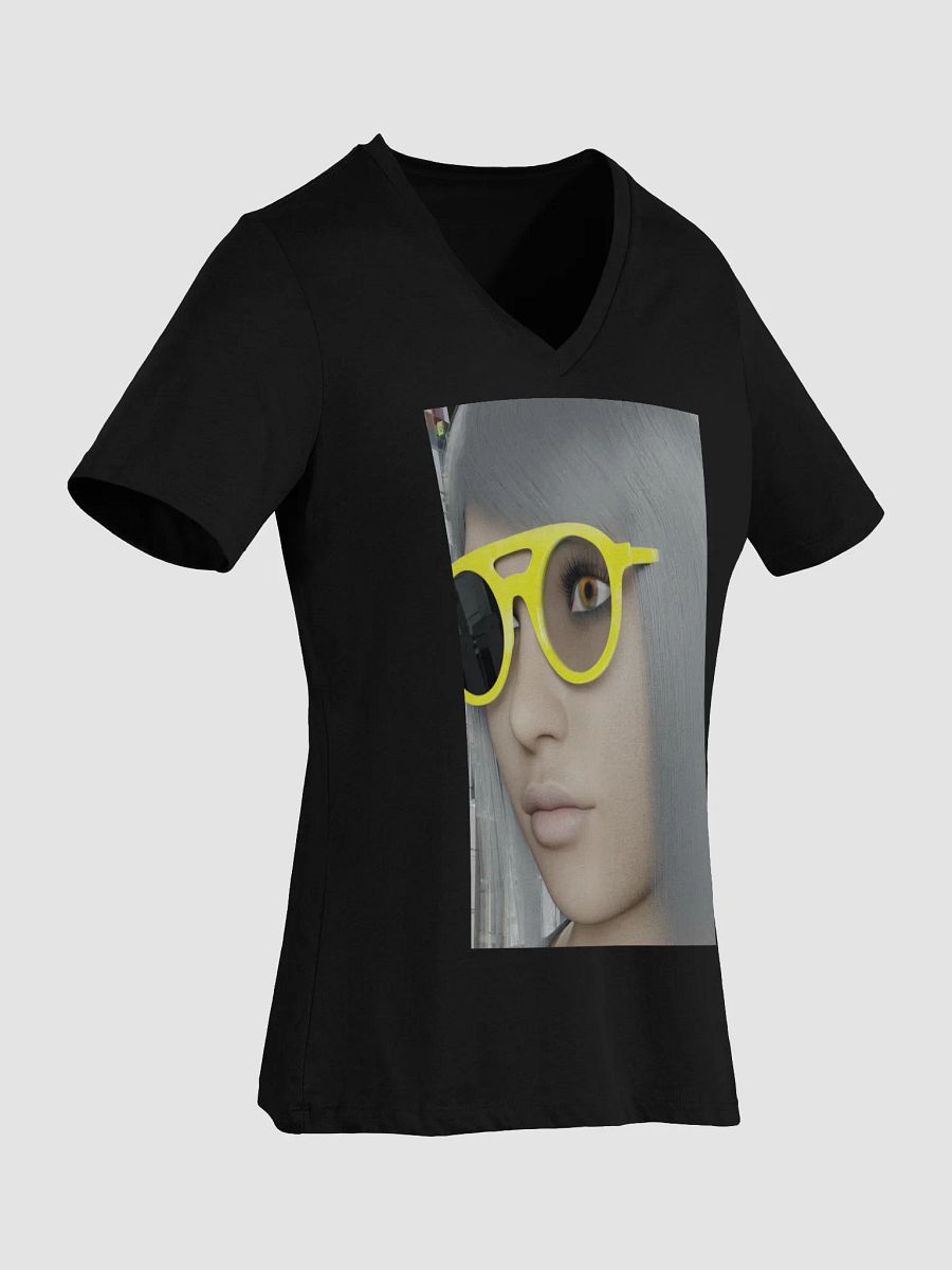 Chic Gray Hair Character Women's V-Neck T-Shirt product image (5)