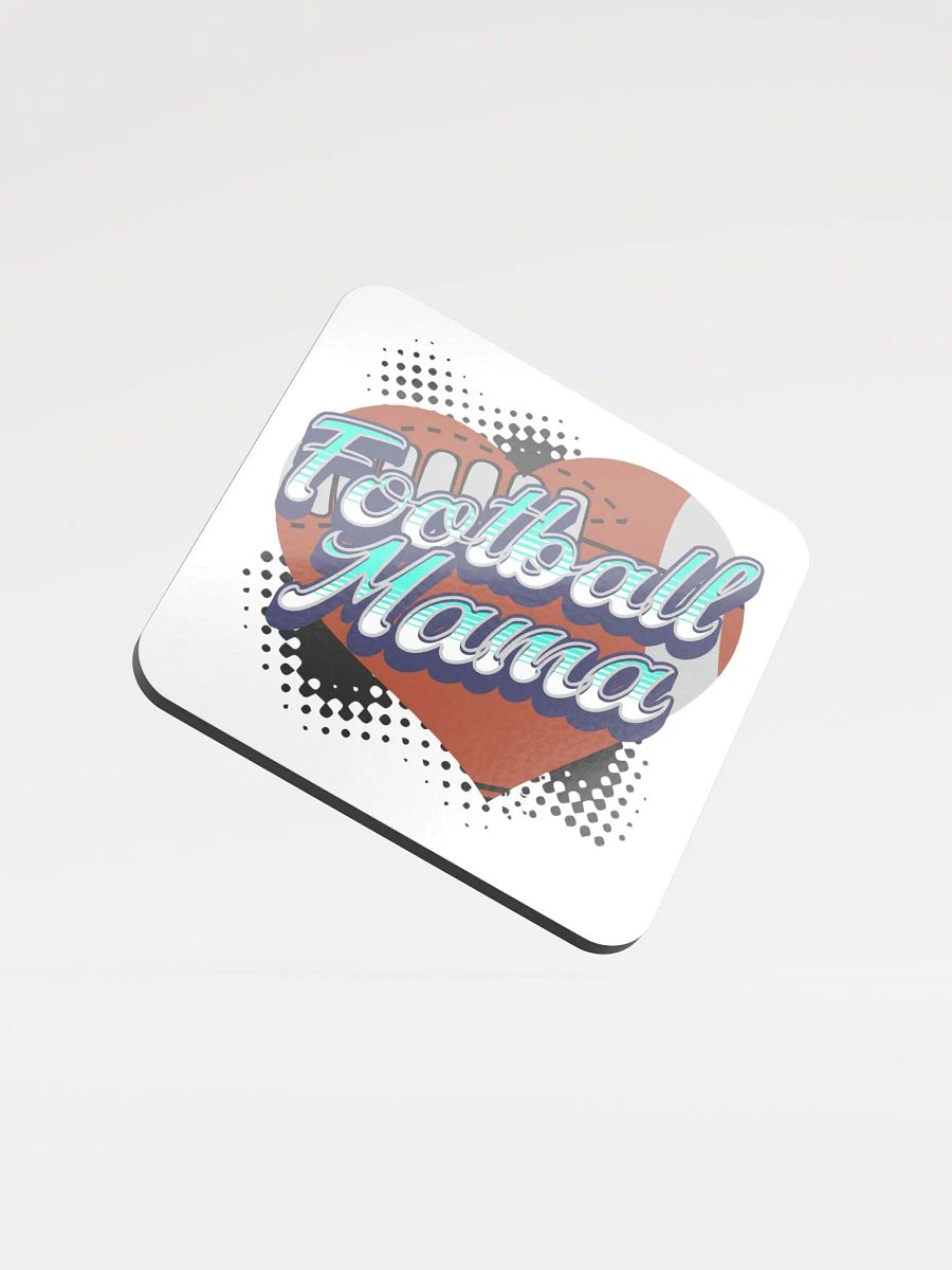 Mama Heart Football Glossed Coaster product image (1)