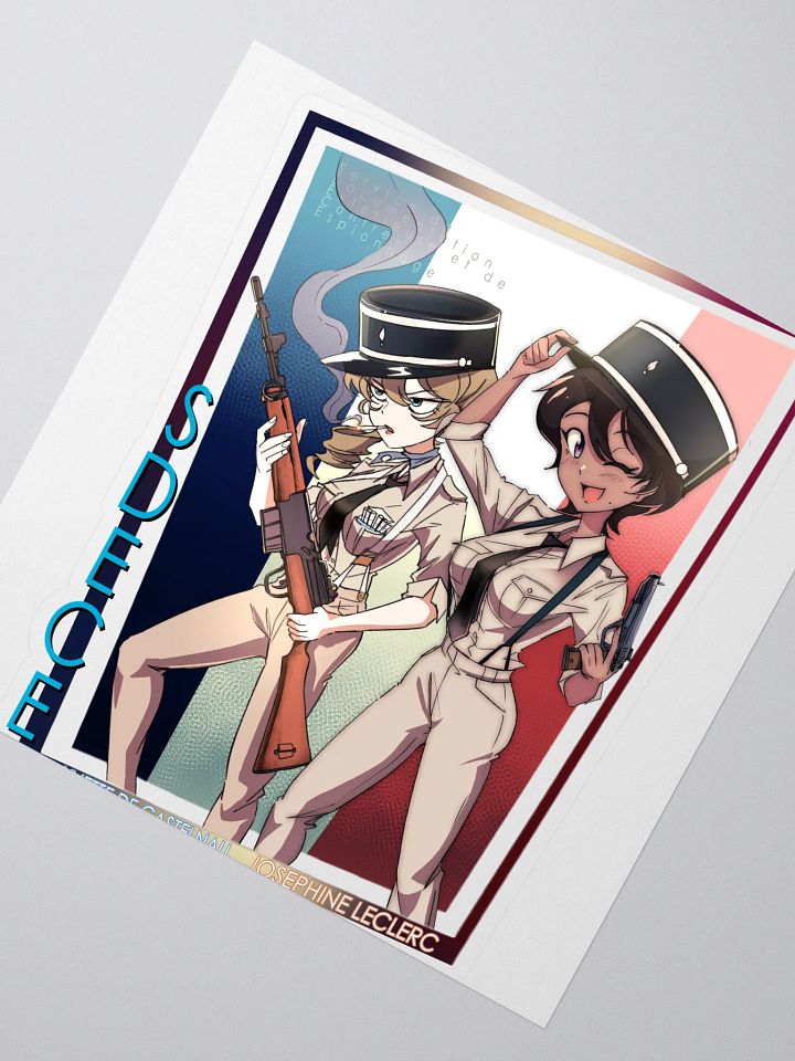 French SDECE Illustrated Gendarmes Sticker product image (2)