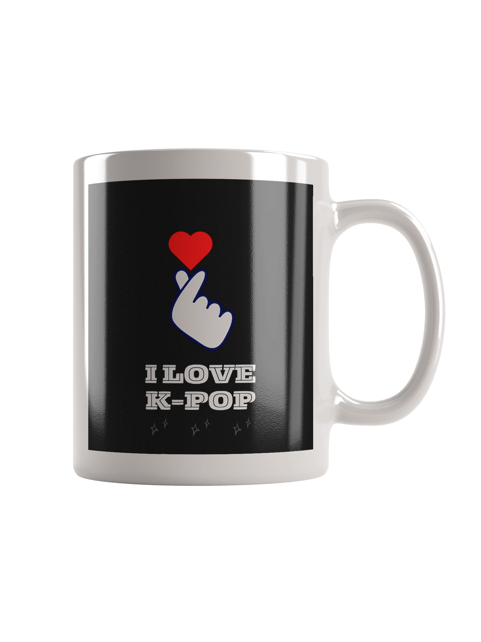 K-POP South Korean finger heart symbol mug product image (2)