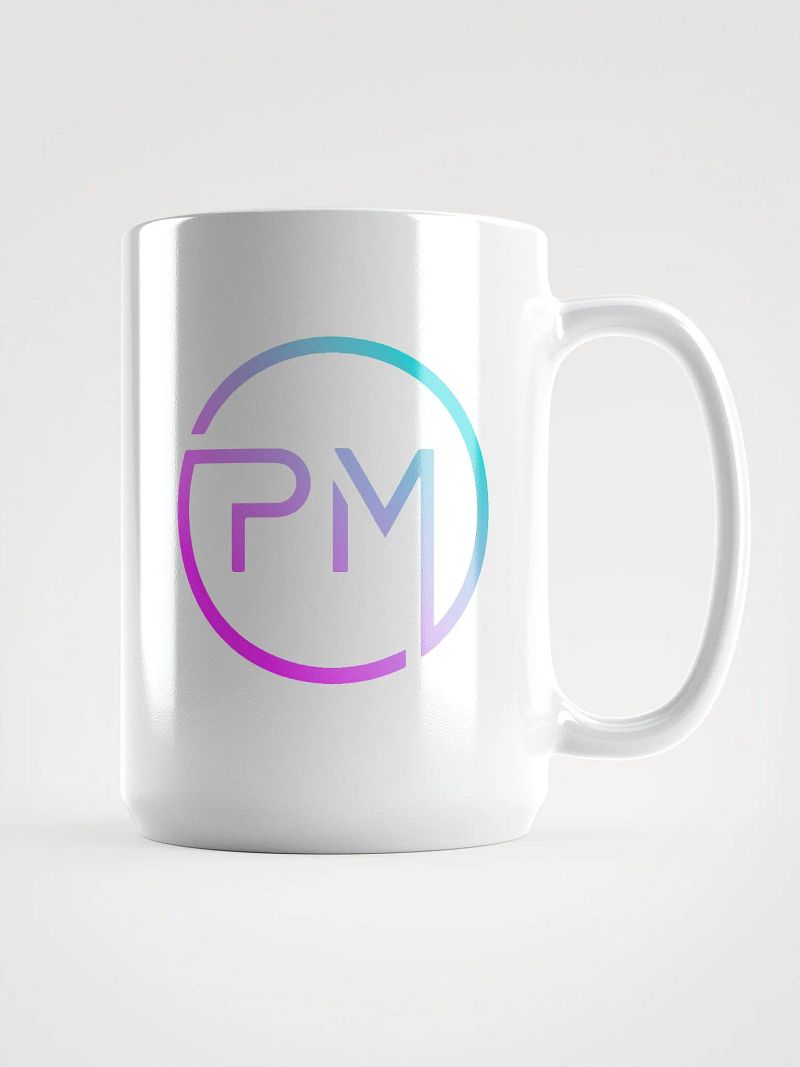 Neon Gradient Initials Circle Logo Mug