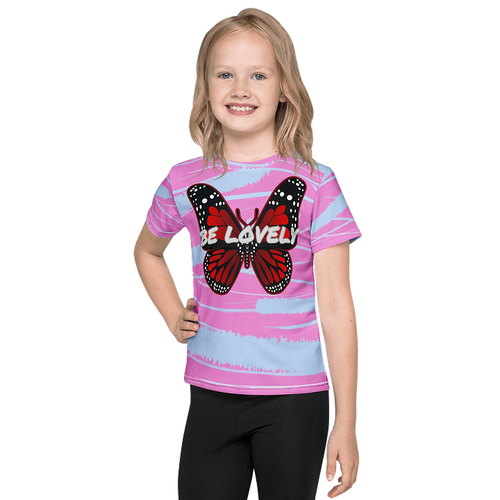 Be Lovely Butterfly Kids Crew Neck T-Shirt Girl and Boy product image (1)