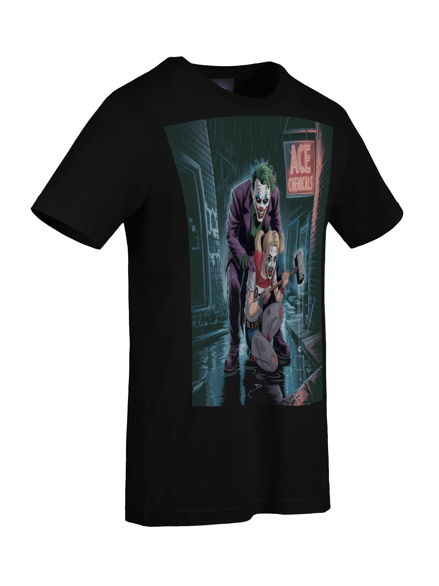 Joker & Harley Quinn 'Ace Chemicals' Rainy Hammer Supersoft T-Shirt product image (9)