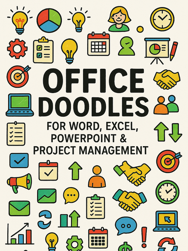 50+ Office and Project Management Doodles | Hand-Drawn Icons for Planners, Presentations & Productivity Tools product image (1)