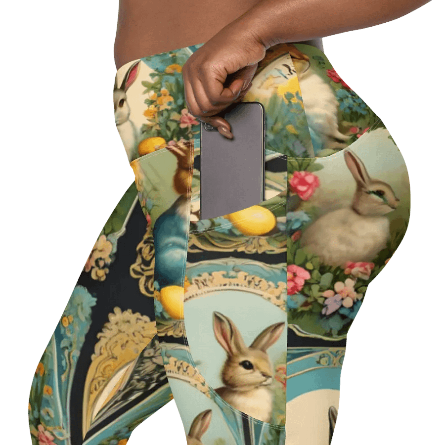 Whimsical Vintage Easter Leggings With Pockets product image (11)