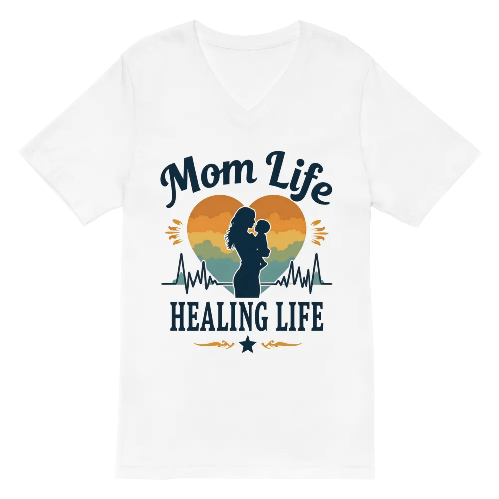 Sunset Mom Life V-Neck Tee product image (2)